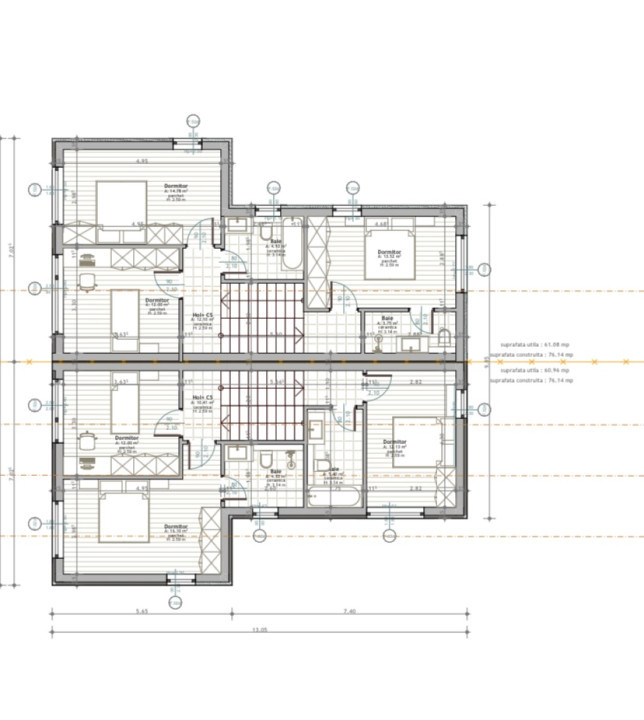 Casa cuplata in Dezmir , 114 mp utili +250 mp teren Panoramic , ansamblu premium