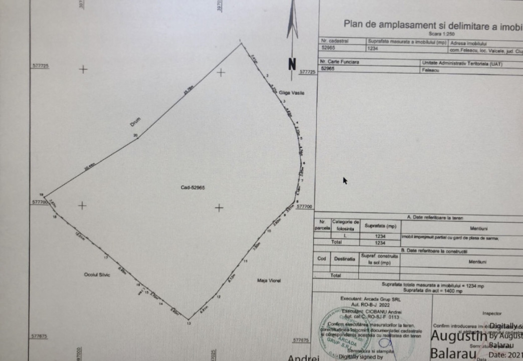 Teren Intravilan, 1234 mp, Zona Valcele