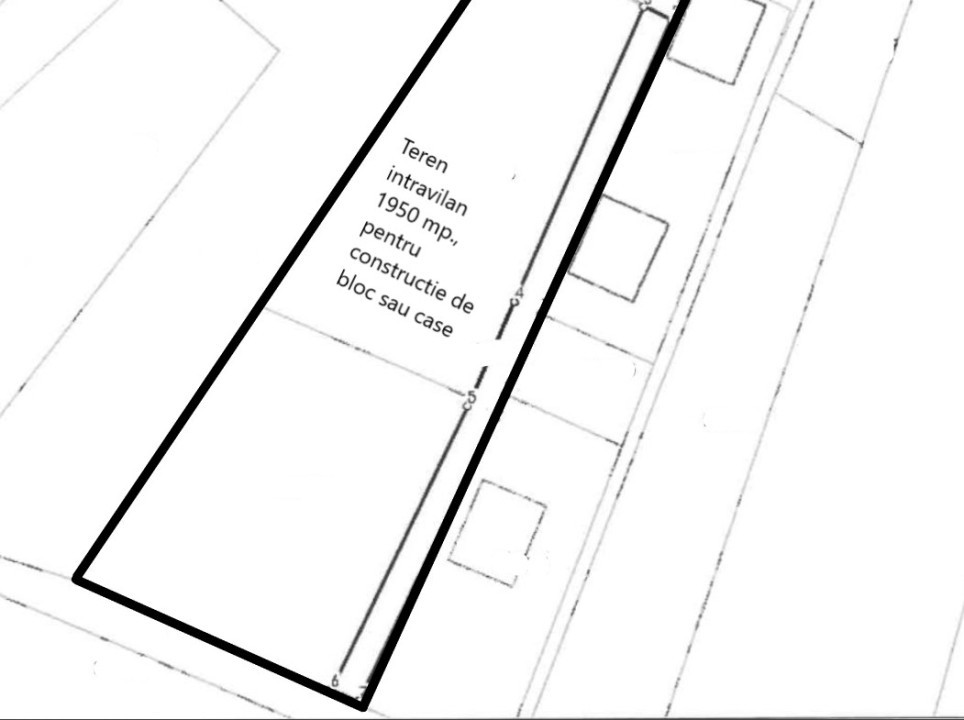 Teren intravilan in suprafata de 1950 mp, pretabil investitie, zona Campului  