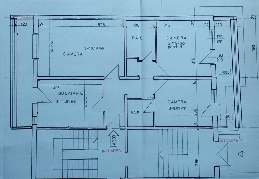 Apartament de 2 camere, 55 mp, Zona Manastur/*SPATIU-COMERCIAL*