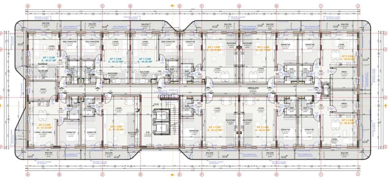 Apartament 2 camere, în bloc nou zona Catanelor Floresti