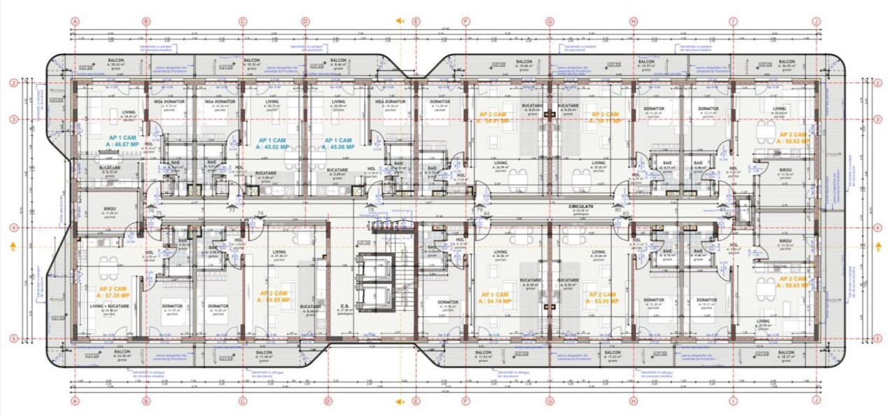 Apartament 2 camere, în bloc nou zona Catanelor Floresti