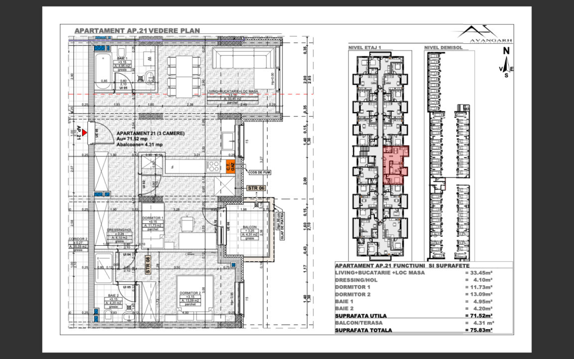 Ansamblu rezidențial excepțional cu apartamente de 2 și 3 camere, zona CETATII