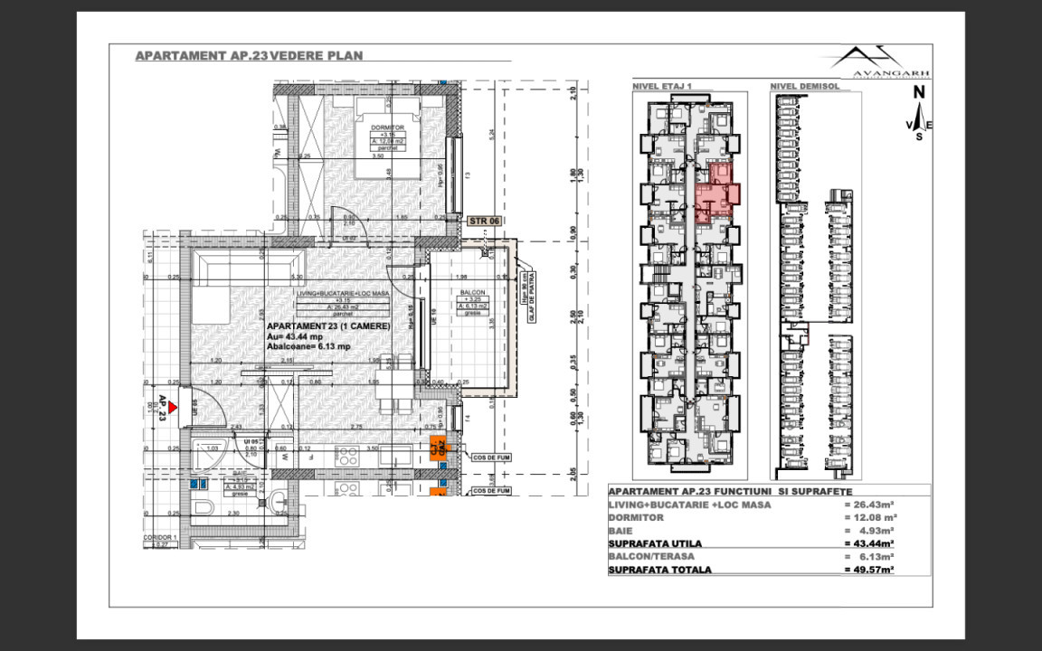 Apartament de 2 camere, 49 mp+11 mp balcon,zona Cetatii