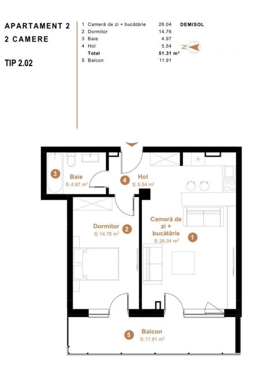 Apartament cu 3 camere, in zona linistita, bloc nou