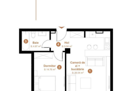 Apartament cu 3 camere, in zona linistita, bloc nou