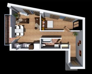 Apartament de 2 camere, 56 mp, zona Dambu Rotund