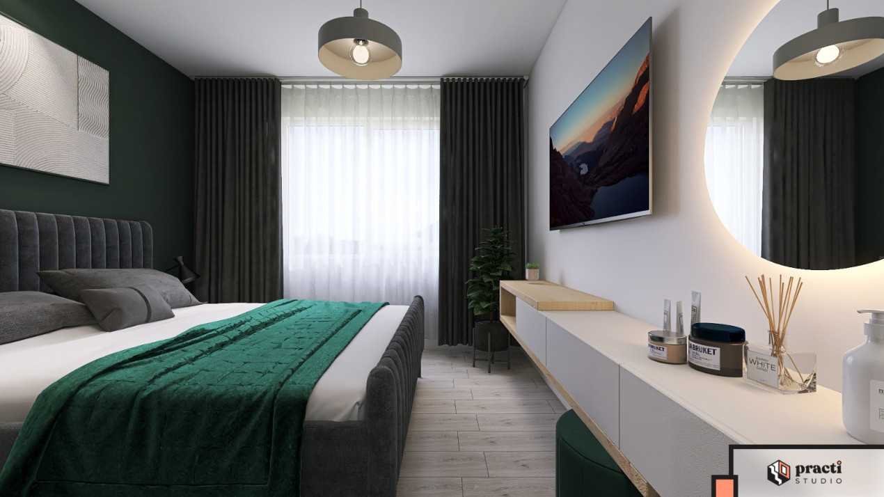 Apartament 3 camere Vivo Cluj-Napoca, 61 mp, 49 mp terasa, 2 parcări 