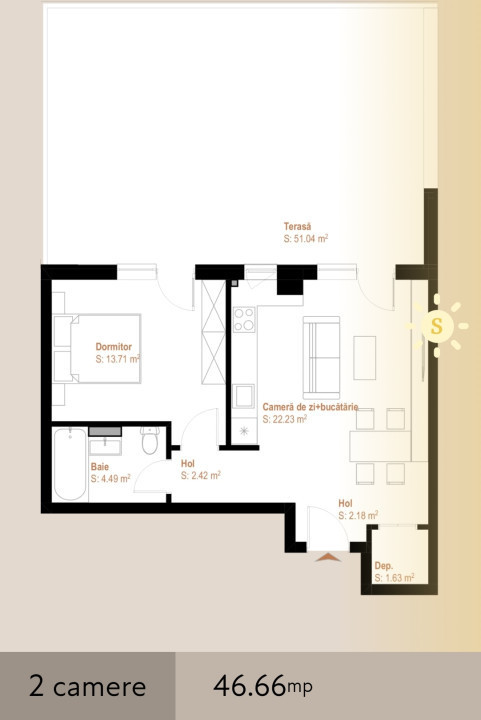 Ansamblu  cu apartamente de 2,3 si 4 camere, zona Vivo