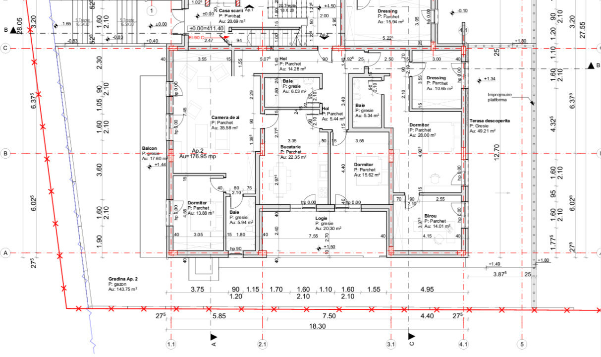 Apartament de 5 camere semifinisat, 176mp, zona Mehedinti