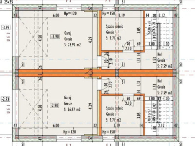 Duplex de vanzare, 4 camere, 200mp, 400mp teren, parcare, zona Voroneti