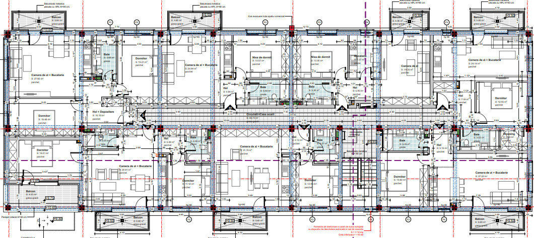 Apartamente de 2 camere, su intre 48 si 53mp, balcon, in zona Baciu