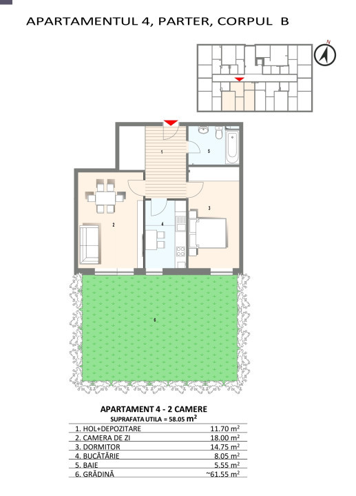 Ansamblu rezidential de 1-2-3 camere, SEMICENTRAL, 