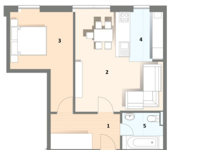 Apartament cu 2 camere, 53mp utili, finisat mobilat, bloc nou, SEMICENTRAL