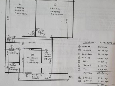 Apartament cu 2 camere in centru