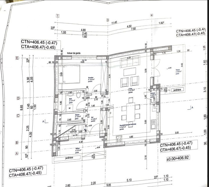 Casa de vanzare, 138 mp, curte 500 mp, zona Gilau