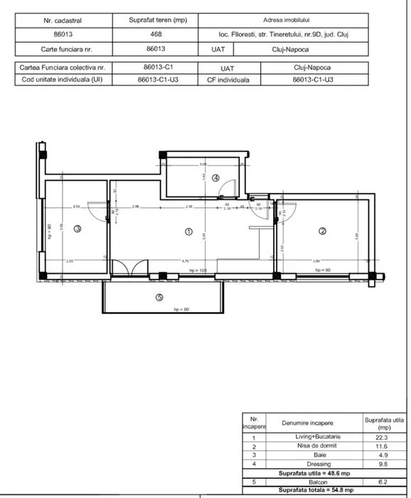 Apartamente de 3 camere , 50 mp , zona Tineretului 