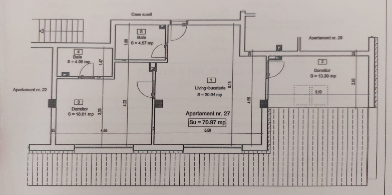 Apartament de 3 camere, de Vanzare, 71 mp, parcare, Zona străzii Tautului 