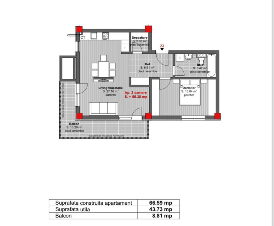 Apartament modern, parcare, zona Cetatii