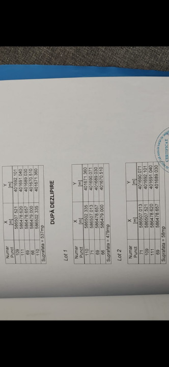 Teren intravilan 479mp in Dezmir