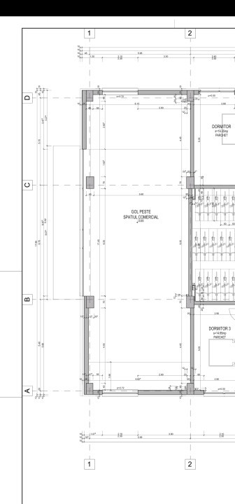 Spatiu comercial de 100mp, vitrina la strada, parcare, 5m inaltime