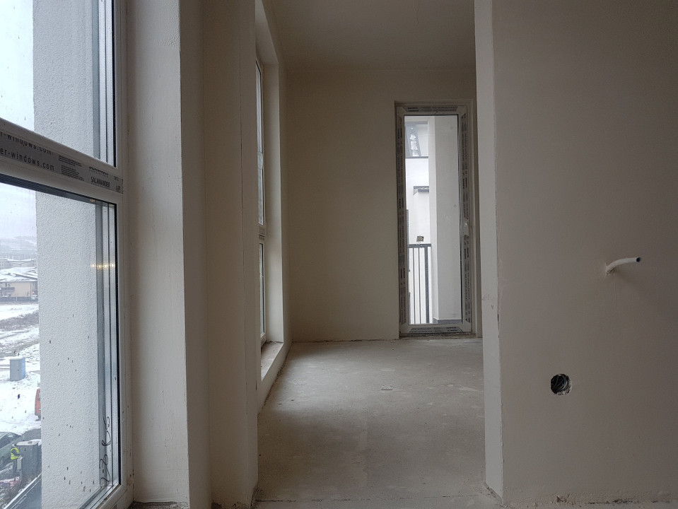 Apartament de 2 camere, 48 mp, semifinisat, Zona Centrala, Floresti