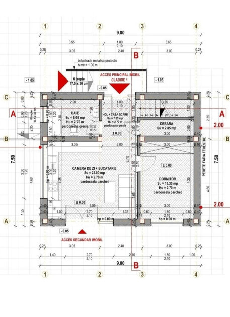 Casa individuala, 103 mp, terasa circulabila, zona Sub Cetate