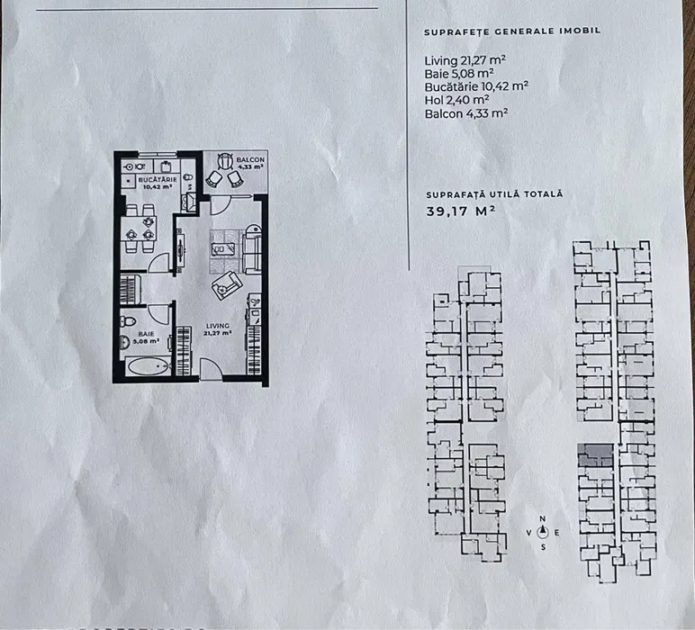 Apartament 1 camera, Suprafata utila: 39 m, zona Sopor.