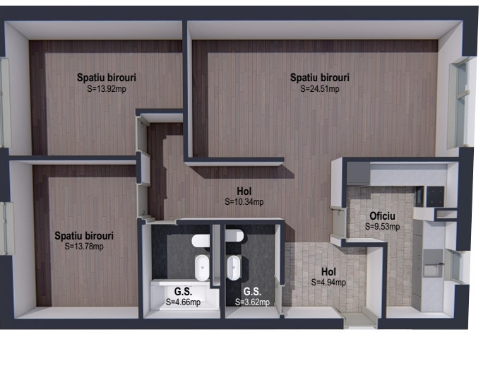 Apartament 3 camere, semidecomandat, 87 MP, zona facultatii de Mecanica  