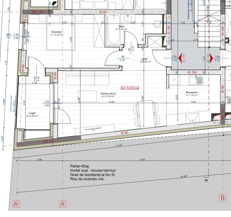 Apartament ultrafinisat, 2 camere, 53 mp, 2 camere, Centru