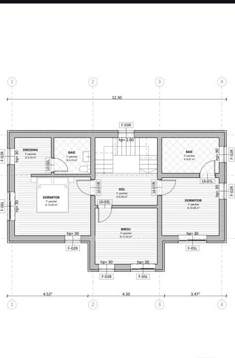 Casa individuala cu 5 camere semifinisata, 119 mp, teren 482 mp, Dezmir