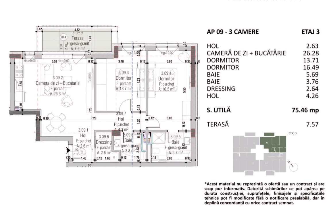 Ansamblu rezidențial cu apartamente de 3 și 4 camere,  A. Muresanu 