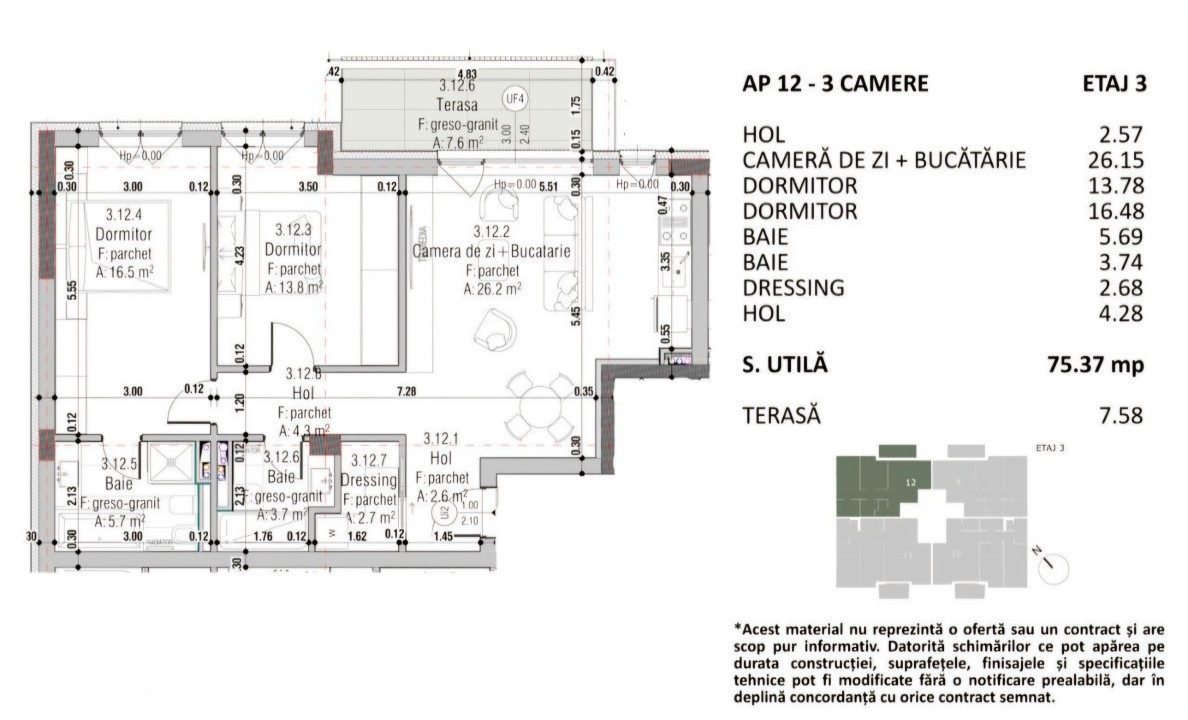 Ansamblu rezidențial cu apartamente de 3 și 4 camere,  A. Muresanu 