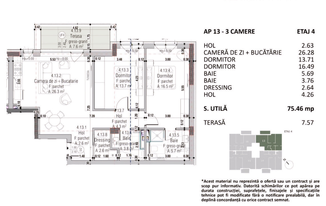 Ansamblu rezidențial cu apartamente de 3 și 4 camere,  A. Muresanu 