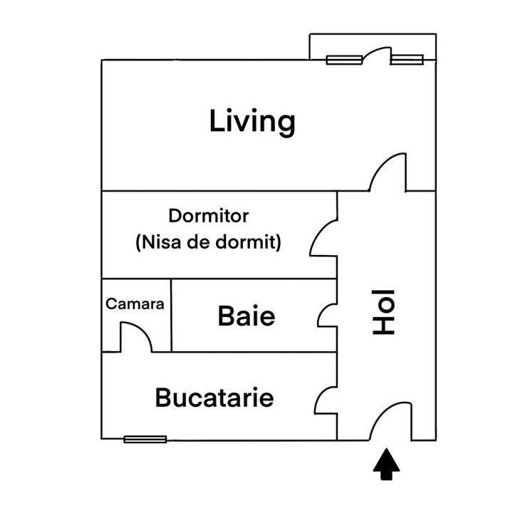 apartament cu 2 camere in zona centrala