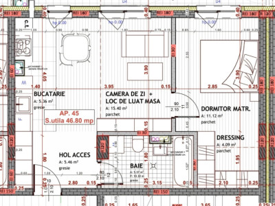 Apartament de 2 camere ,47 mp cu terasa Zona Avram Iancu