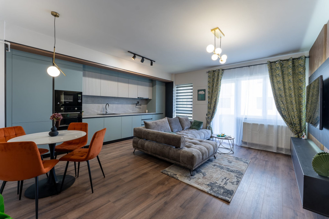 Apartament de 2 camere, Ultramodern, 54 mp, Etaj Intermediar, Floresti