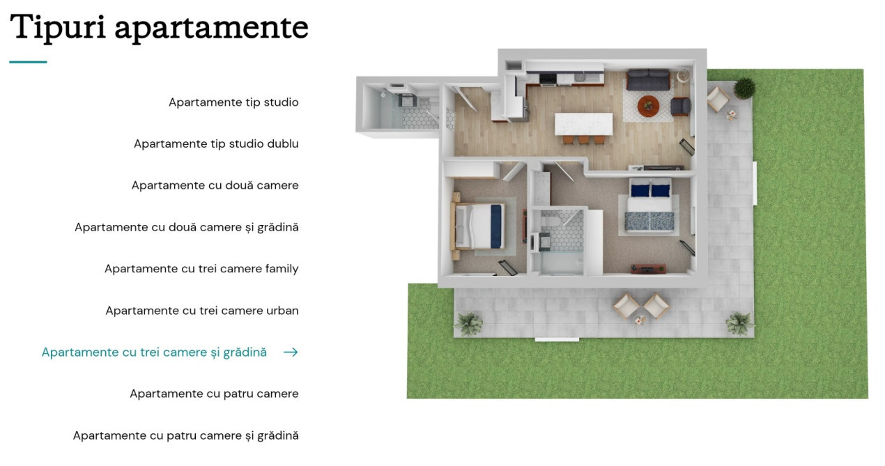 Ansamblu- apartamente cu 1-4 camere, semifinisate, zona Buna-Ziua