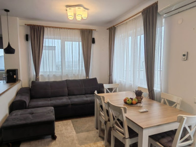 Apartament 3 camere 71 mp, LUX, 2 parcari in garaj, boxa, Terasa 36mp, Zona VIVO