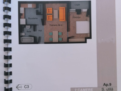 Apartament 2 Camere, 47mp, Semidecomandat, Zona Sesul De Sus