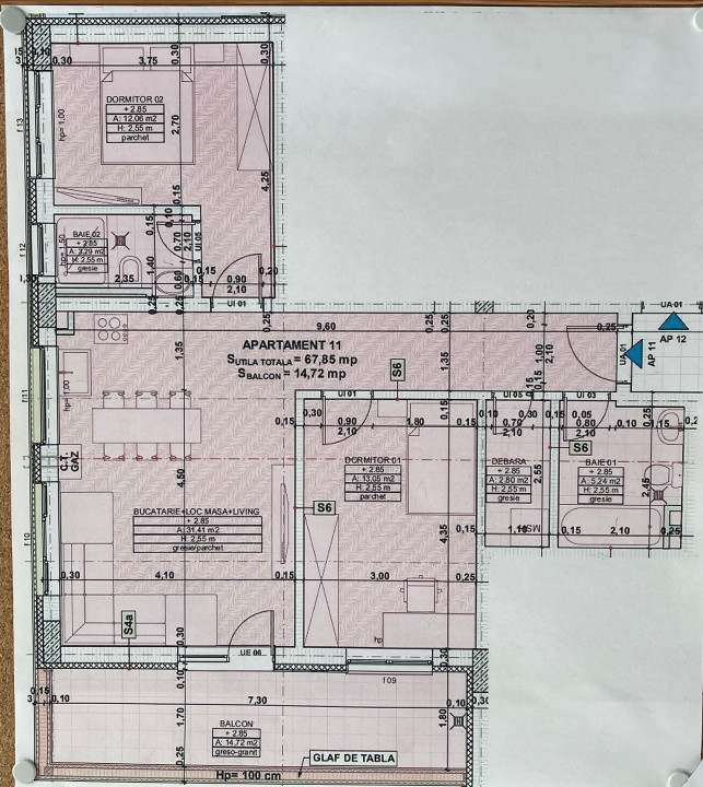 Apartament de 3 camere, Finisat, Parcare, TVA inclus, Terasa, Zona Eroilor.