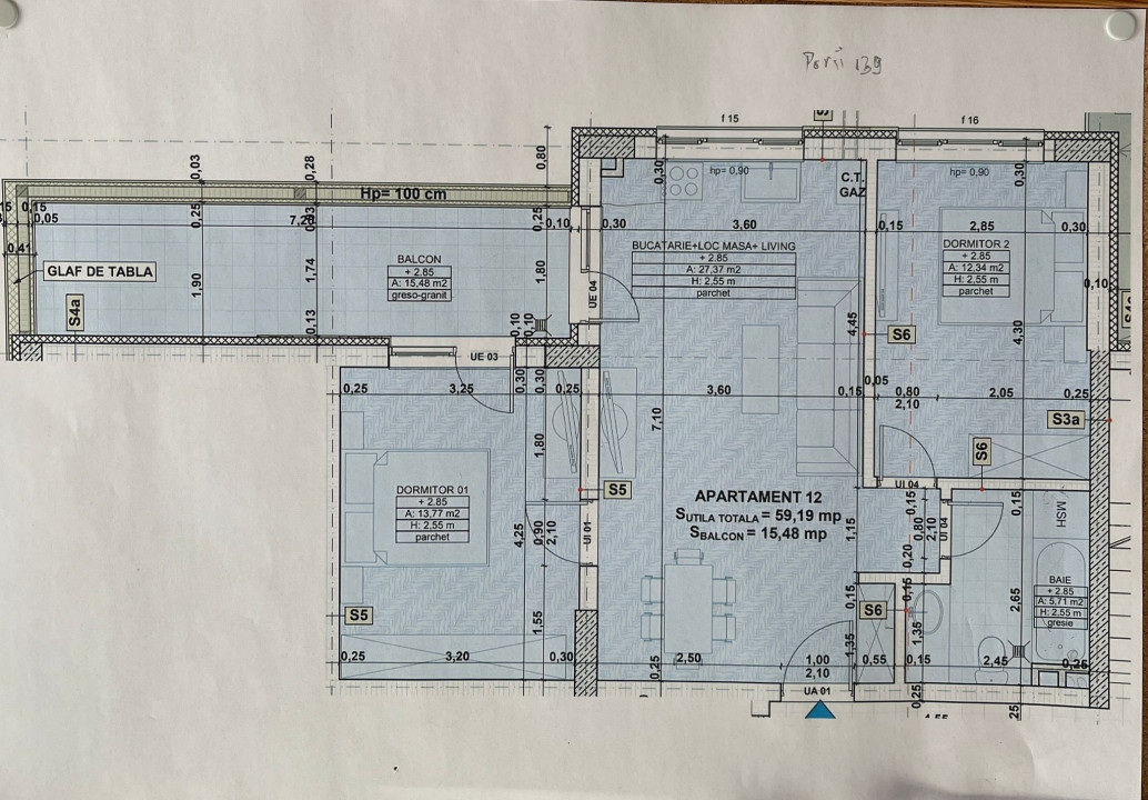 Apartament de 3 camere, Finisat, Parcare, TVA inclus, Terasa, Zona Eroilor.