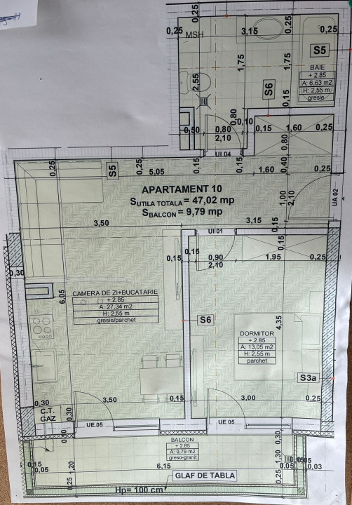 Apartament de 2 camere, Finisat, Parcare, TVA inclus, Terasa, Zona Eroilor.