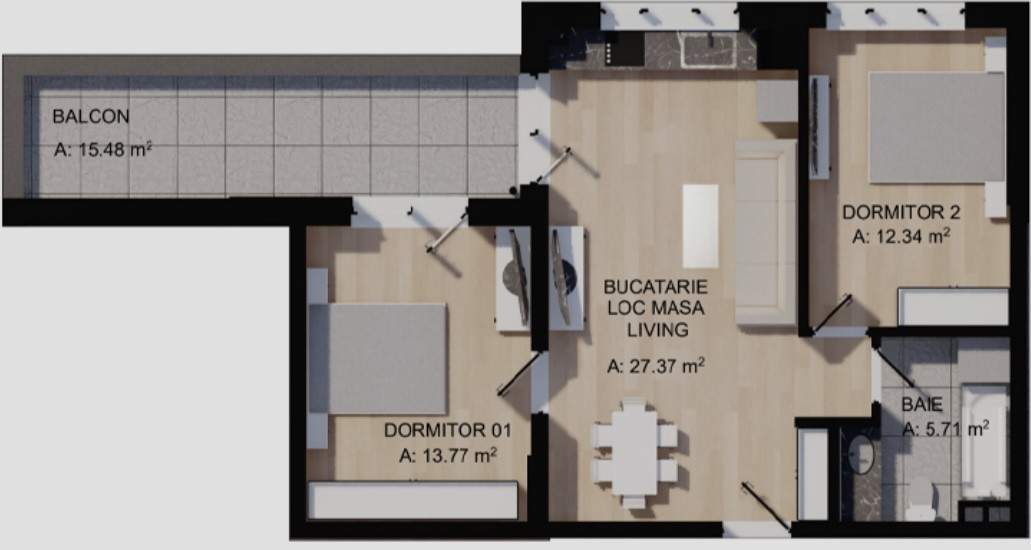 Apartamente de 2-3 camere de la constructor , Finisate, Parcare, TVA inclus.