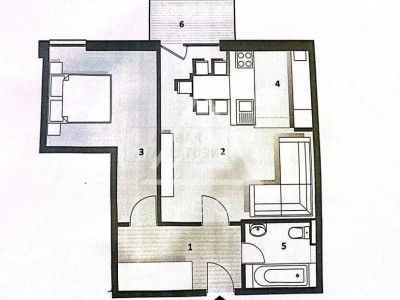 Apartament semifinisat, 54mp, Zorilor 