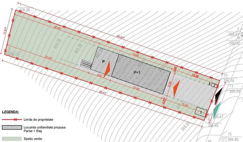 Teren cu suprafata de 607 mp cu autorizatie de constructie situat in Campenesti