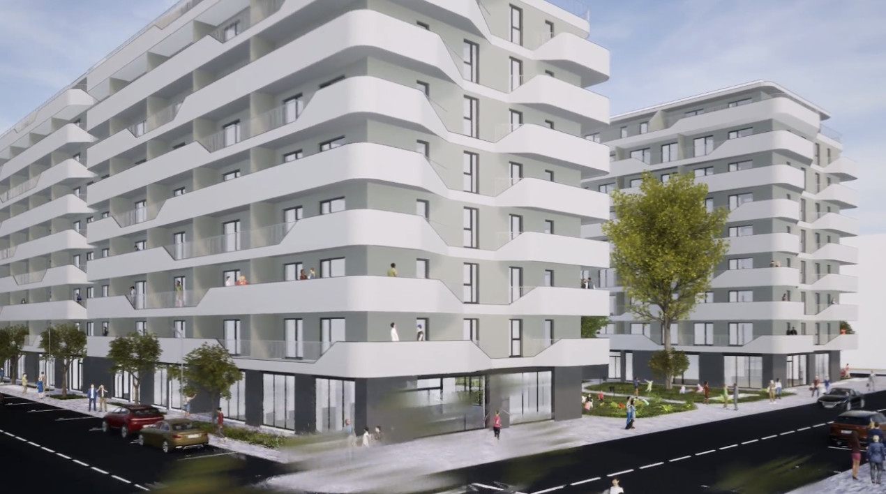 Apartament de 2 camere, 45 mp, Finisat, terasa, parcare, Zona Eroilor