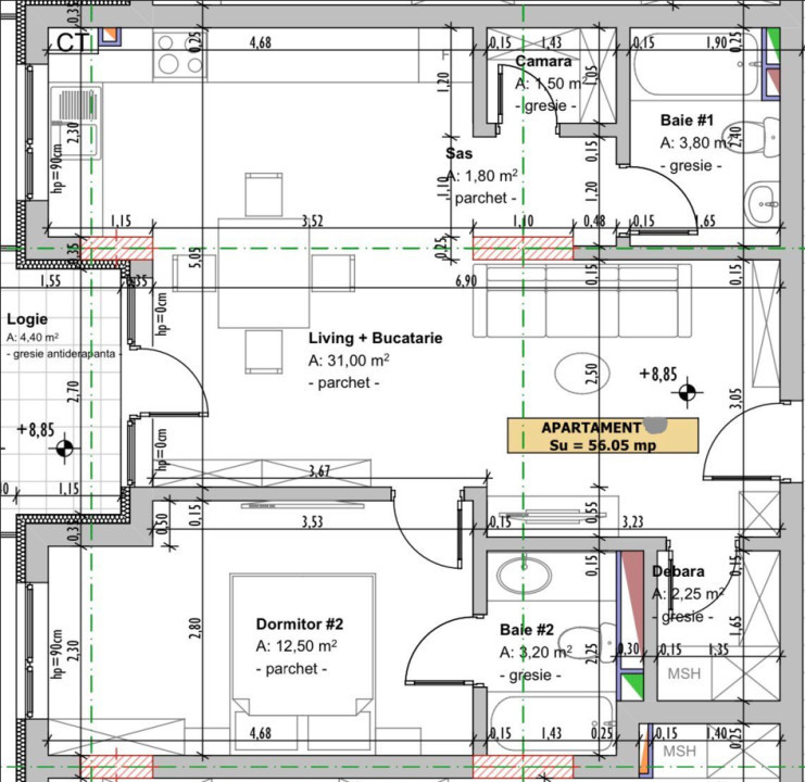 Apartament 2 Camere, 57mp, Zona Parc Poligon