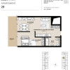 Apartament cu 2 camere, 44mp, intermediar, Semicentral