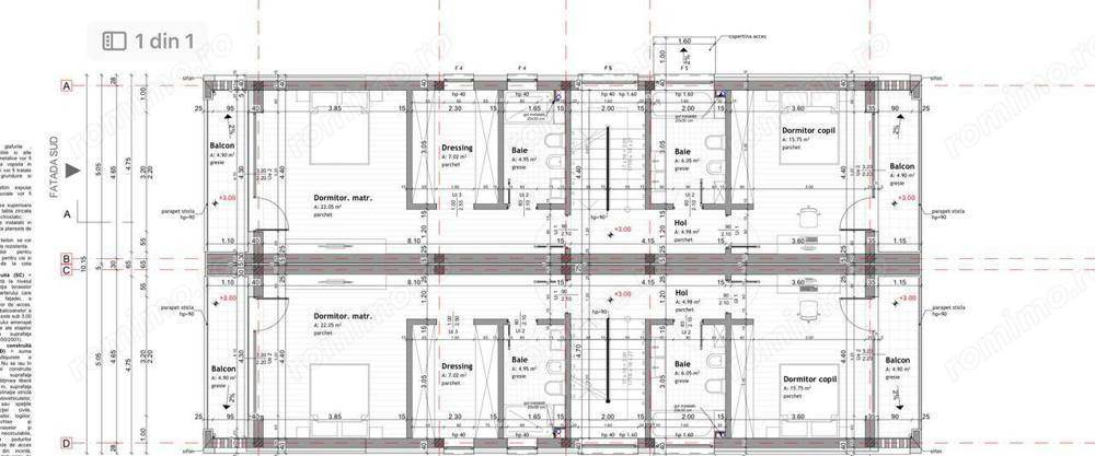 Unitate duplex 193 mp utili , 65 mp terase circulabile, Tineretului Voronet